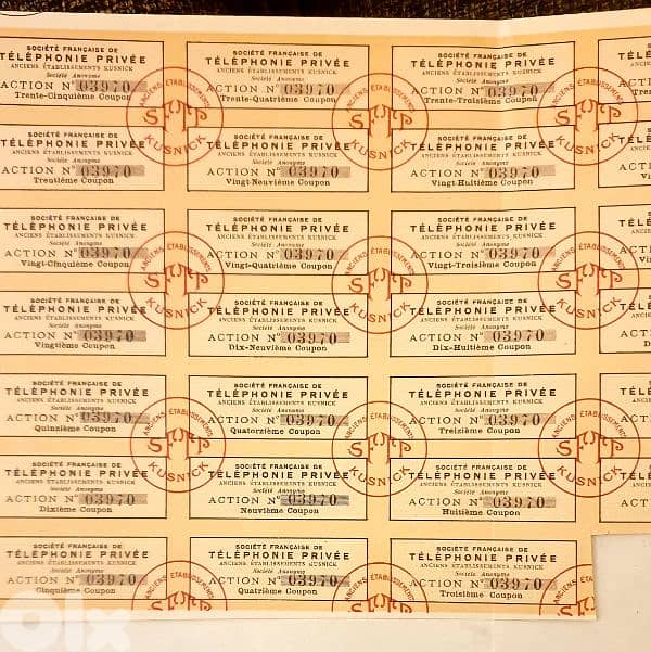 France old document 1912 Telephonie Privee Est. 1