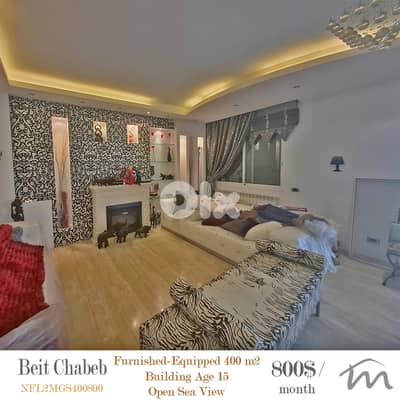 Beit Chabeb | Huge 400m² Apartment | Building Age 15 | Open Sea View