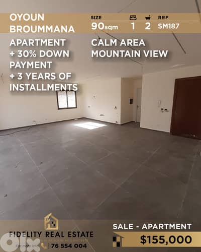 Apartment for sale in Broummana SM187 شقة  للبيع في برمانا