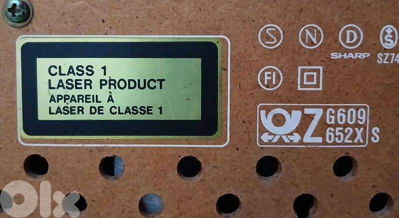 Vintage sharp stereo (class 1) 1980  with classic sound level meter 2