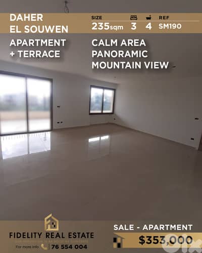 Apartment for sale in Dahr El Souwen SM190 شقة  للبيع في ضهر الصوان