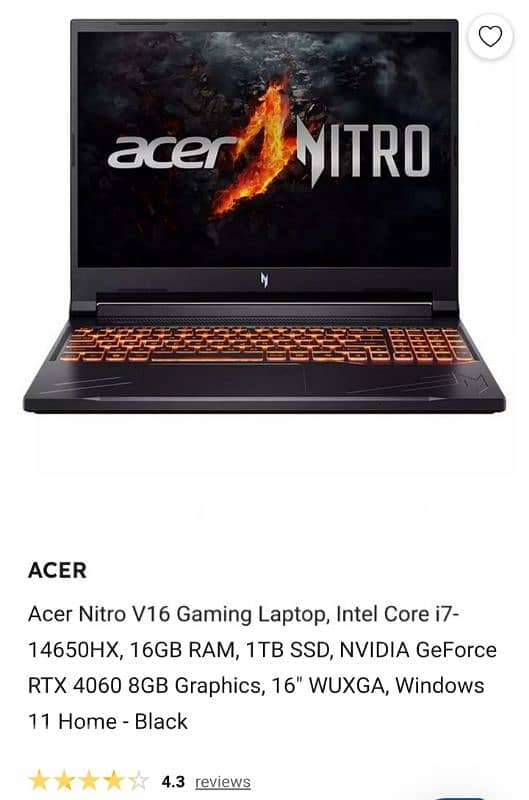 gaming laptop , acer nitro v16 2025 6