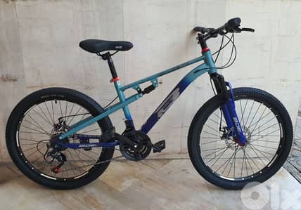Alloy bike 24" size small double suspension