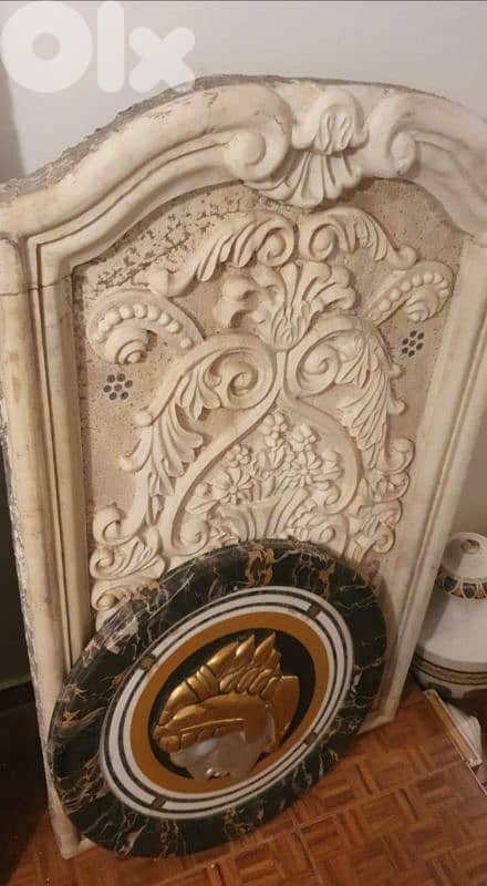 Monumental Antique Hand-Carved Architectural Stone Panels 2