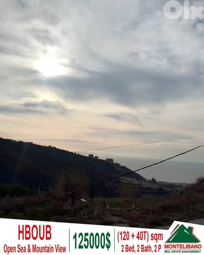 120 sqm Apartment For Sale in Hboub with 40 sqm Terrace & Open View