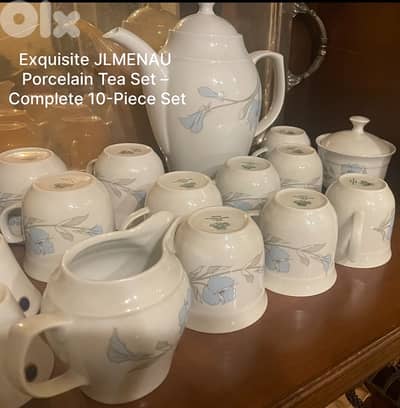 Exquisite JLMENAU Porcelain Tea Set – Complete 10-Piece Set