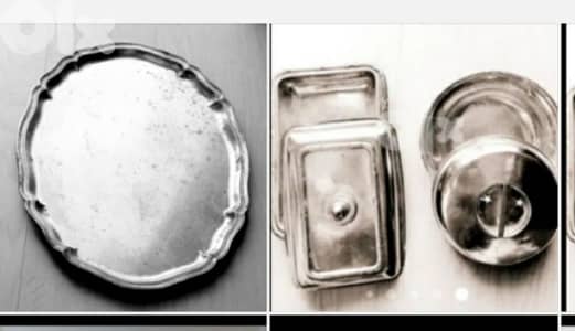 Rare silver plates with covers