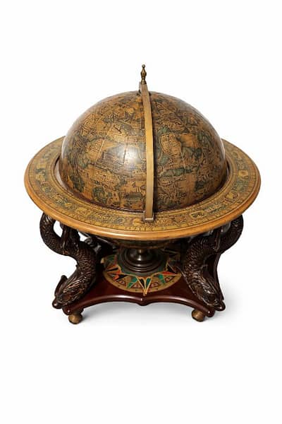 Glob Bar Italian madeحامل كرة أرضية (بار) إيطالي قديم .