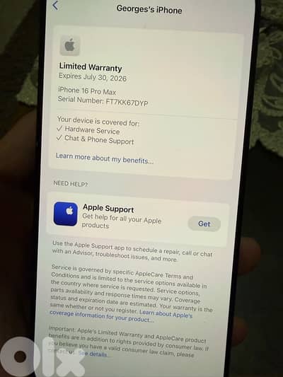 iphone 16 pro max 256gb like new