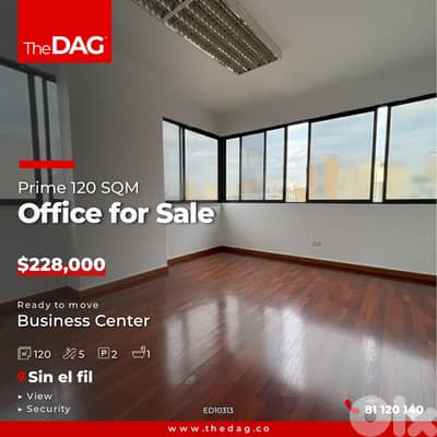 Prime 120 SQM Office for Sale in Sin El Fil مكتب للبيع