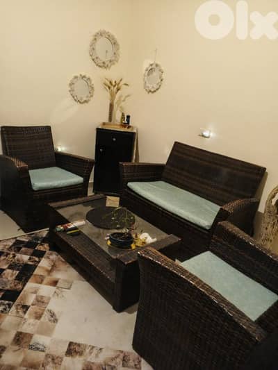 طقم كنبايات راتان، ٤ قطع