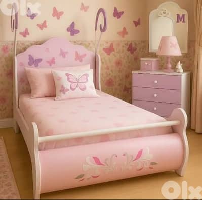 pink girl bed