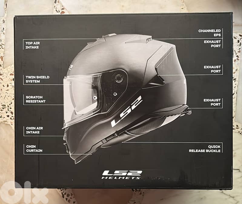 LS2 FF800 STORM II 2 SOLID MATTE BLACK 2