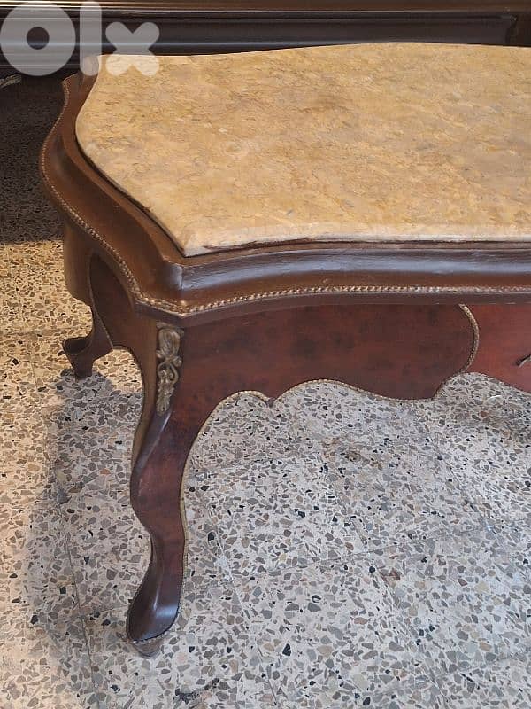 marble top wooden coffee table 4