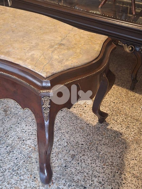 marble top wooden coffee table 5