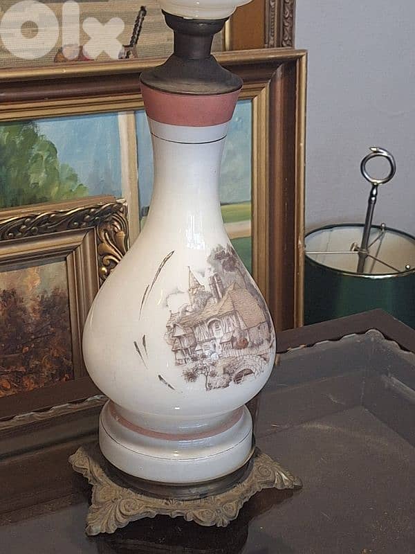 pair of antique french opaline and bronze large lanterns 4
