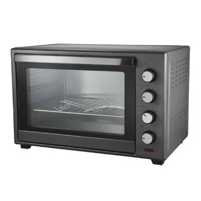 SuperChef 70L Electric Oven Double Glass W/Fan BLACK/SILVER