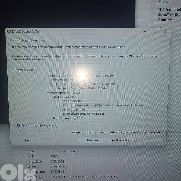 Lenovo Ideapad 3. i5 11th gen. 17inch screen 4