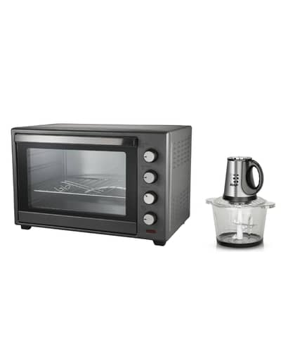 SuperChef 70L Electric Oven BLACK/SILVER + GIFT FOOD CHOPPER