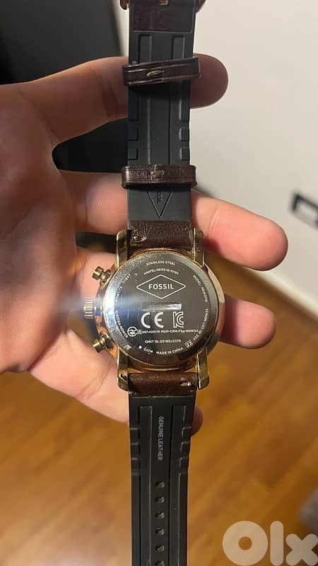 Fossil Goodwin hybrid smartwatch brown leather model FTW1172 1