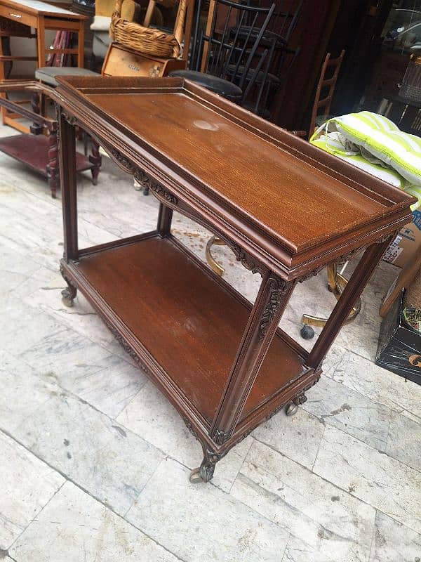 trolley bar table vintage handmade 1