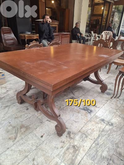 طاولة سفرة بدون كراسي فرنسية انتيك قديمة