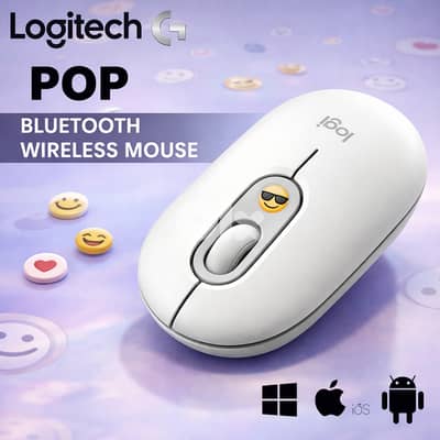 Logitech POP Bluetooth Wireless Mouse SilentTouch Clicks-up to 3 devic