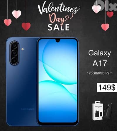 SAMSUNG GALAXY A17(8/128GB) VALENTINE'S DAY WITH FREE adapter