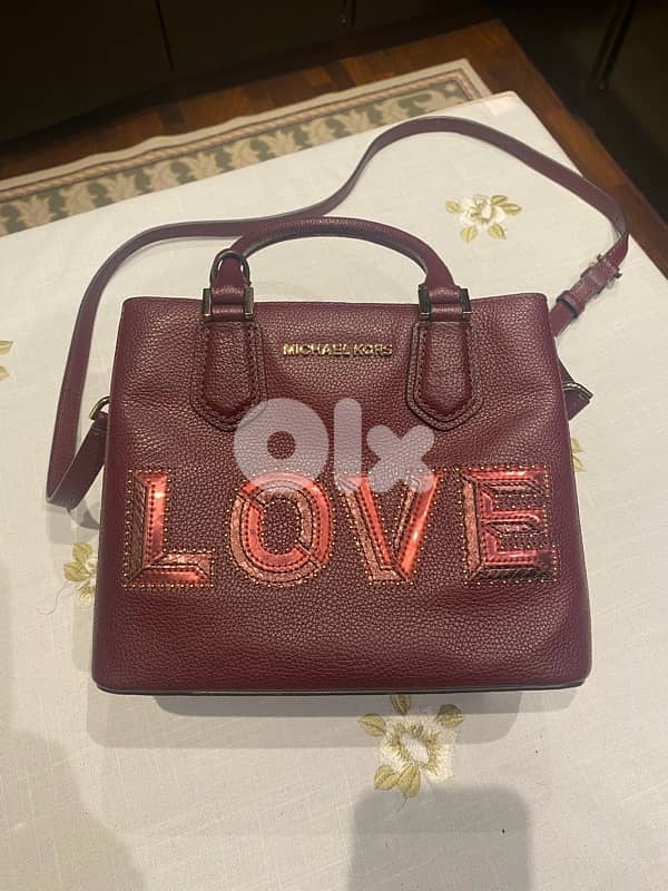 Micheal Kors Burgundy bag 1
