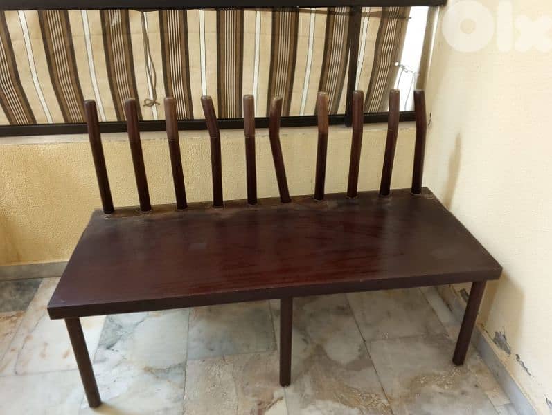 2 wooden benches 1
