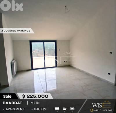  160 SQM Apartment for SALE in Baabdat!