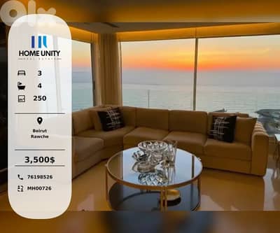 fully furnished apartment for rent on beirut - rawche