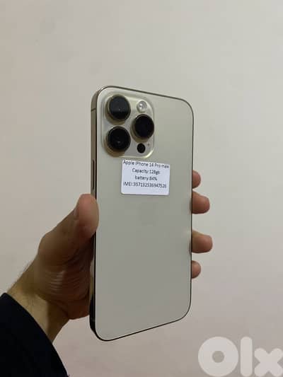 14 pro max grade A+ بلا جمرك Gb128