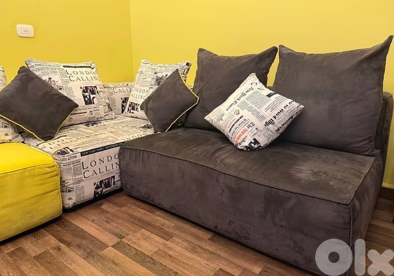 very elegant living room L shape 1