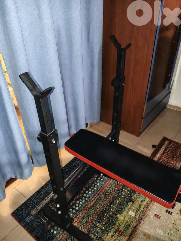 Bench Press Machine with Bar and Weights 1