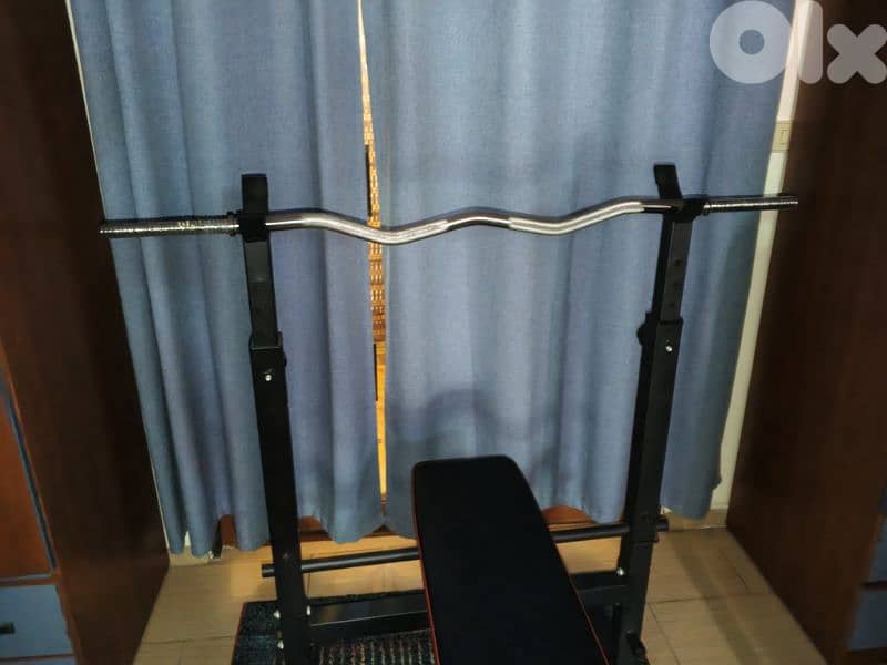 Bench Press Machine with Bar and Weights 4