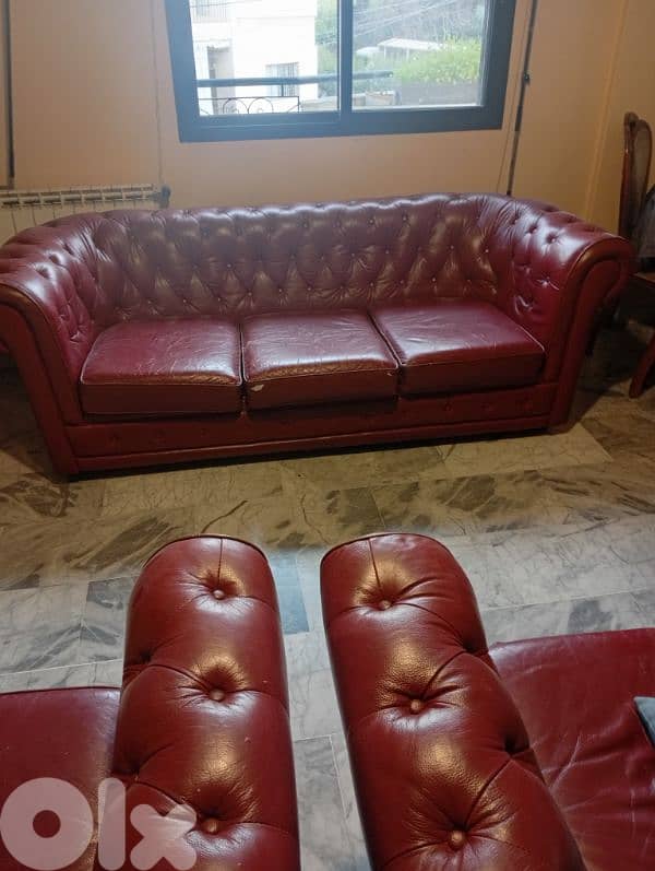 canapé 3 places + ,2 fauteuils 1