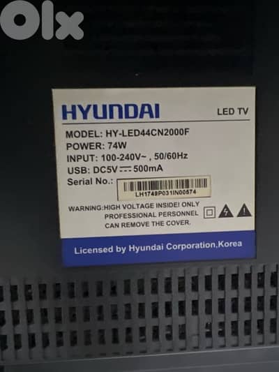 hyundai tv used like new