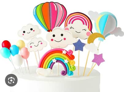 colorful rainbow birthday decoration