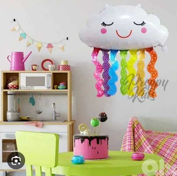 colorful rainbow birthday decoration 6