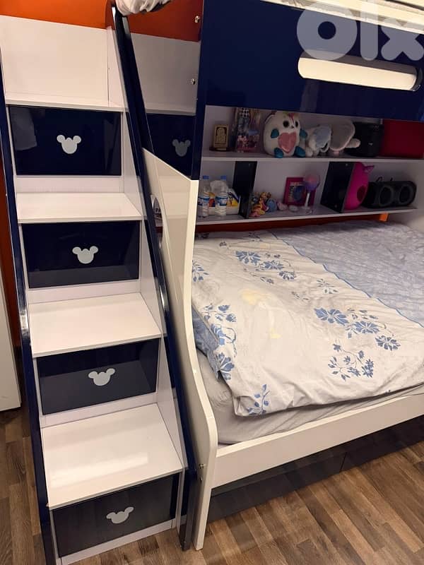 bunk bed with mattresses 1
