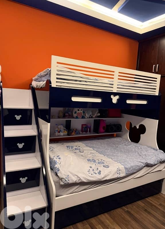 bunk bed with mattresses 2