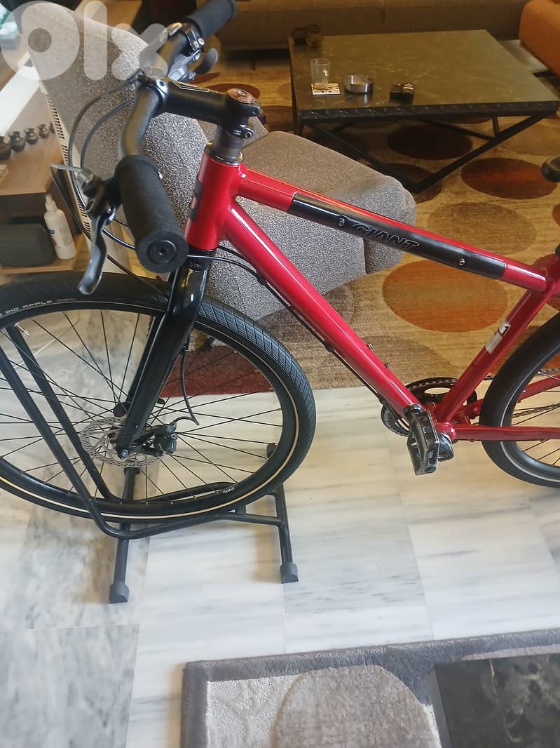 Giant bike with child trolley 1