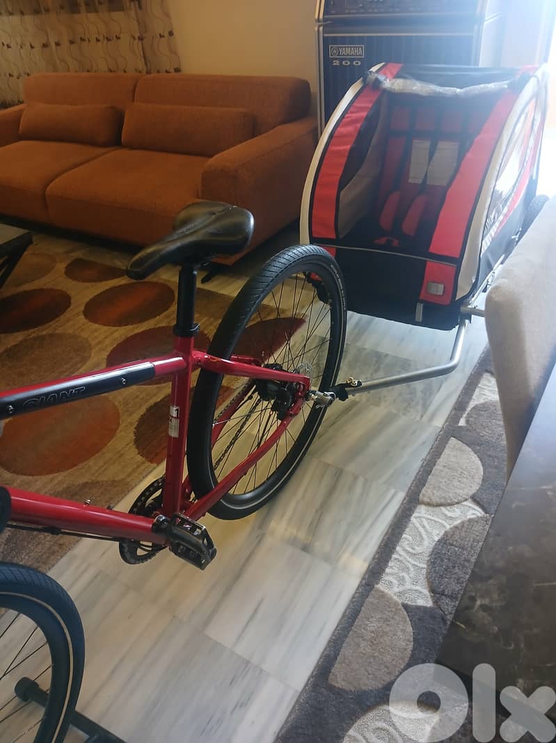 Giant bike with child trolley 3
