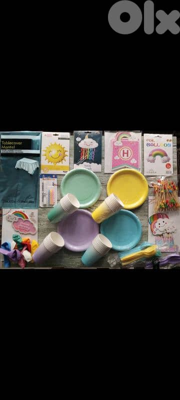 colorful rainbow birthday decoration 1