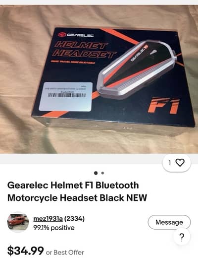 Gearelec F1 Helmet Headset bluetooth for Motorcycle