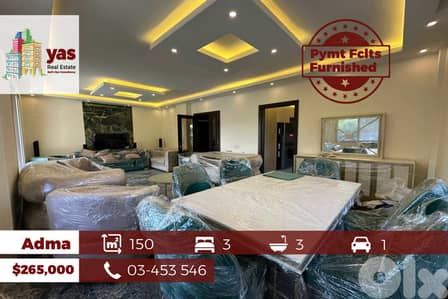 Adma 150m2 | Furnished | Decorated | PAYMENT FACILITIES | YV |