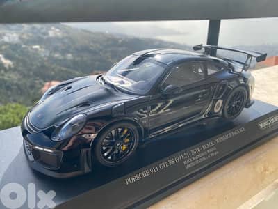 porsche gt2rs scale 1/18 minichamps diecast model car