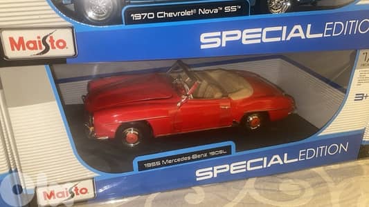 mercedes benz sl maisto diecast mode car scale 1/18