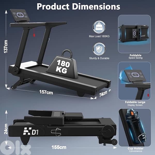 Treadmills for Home, Foldable Treadmill 2